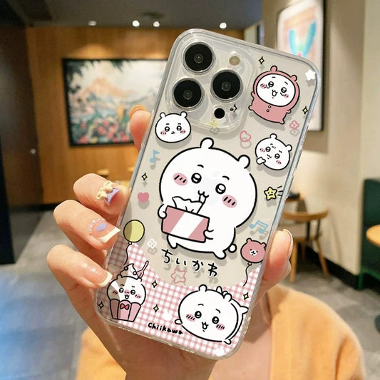 Japanese Cartoon Chiikawa Clean Case | Take Somethings Daily Chiikawa Hachiware Usagi Momonga Rakko 5 Styles - iPhone Case PLUS SE2 11 12 13 14 15 16 16e 17 17e Pro Promax 12mini 13mini
