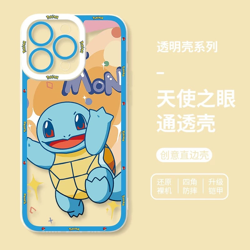 Japan Cartoon Pokemon Happy Party Verison | Squirtle - iPhone Case 6 7 8 PLUS SE2 XS XR X 11 12 13 14 15 16 16e Pro Promax 12mini 13mini