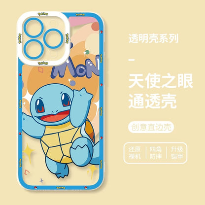 Japan Cartoon Pokemon Happy Party Verison | Squirtle - iPhone Case 6 7 8 PLUS SE2 XS XR X 11 12 13 14 15 16 16e Pro Promax 12mini 13mini