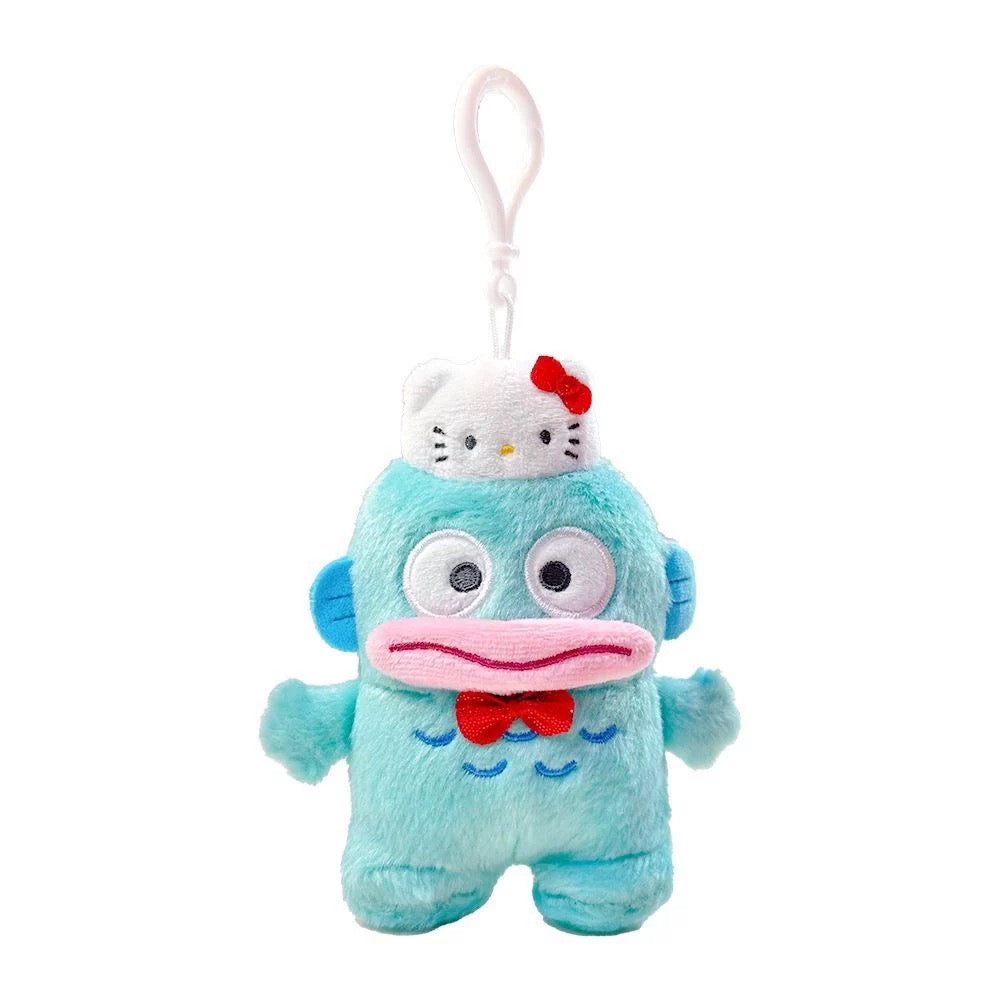 Japan Sanrio 50th Hello Kitty Keychain | Hello Kitty My Melody Kuromi Cinnamoroll Hangyodon - Mini Plush Doll 10cm Keychain