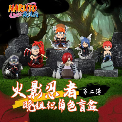 Naruto Ninja The Akatsuki Group Q Version Series Part 2 | Naruto Shippuuden Hidan Nagato Pain Sasori Kakuzu Konan - Figure Collectable Toys Mystery Blind Box