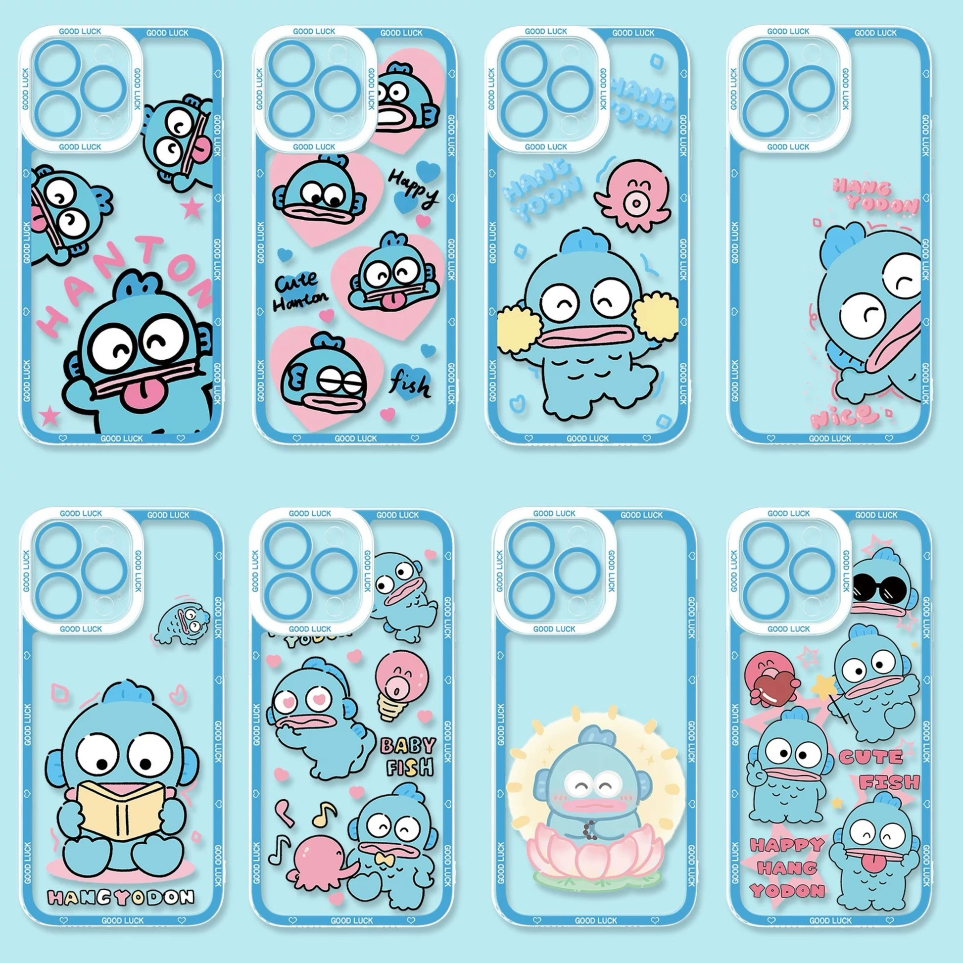 Japan Cartoon Hangyodon | Happy Fun Daily 8 Styles - iPhone Case PLUS SE2 XS XR X 11 12 13 14 15 16 16e 17 17e Pro Promax 12mini 13mini