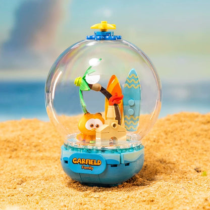 Pan Tasy x Garfield Family | Chill Island - Lovely Cat Exotic Shorthair Building Blocks Toy Collections
