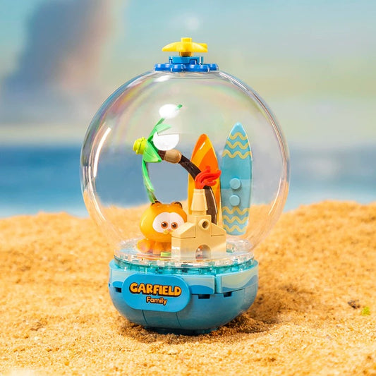 Pan Tasy x Garfield Family | Chill Island - Lovely Cat Exotic Shorthair Building Blocks Toy Collections