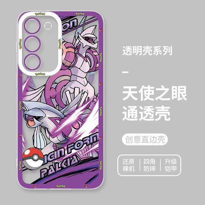 Japan Cartoon Pokemon Mega Evolution Anime | Dialga Kyurem Palkia Reshiram Zekrom - Phone Case Samsung Galaxy S26 S25 S24 S 23 S22 S21 FE Ultra Edge
