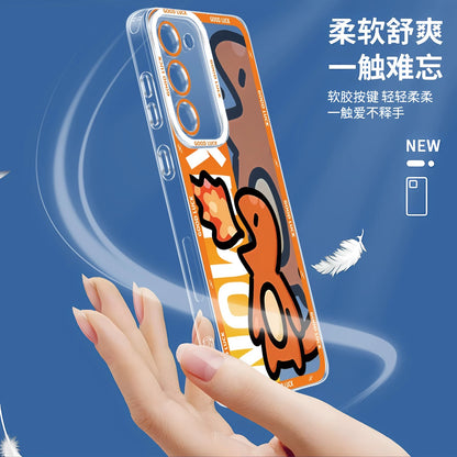 Japan Cartoon Pokemon Fatty Cute Drawing | Pikachu Gengar Squirtle Psyduck Bulbasaur Charmander Eevee Gible - Phone Case Samsung Galaxy S26 S25 S24 S23 S22 S21 FE Ultra