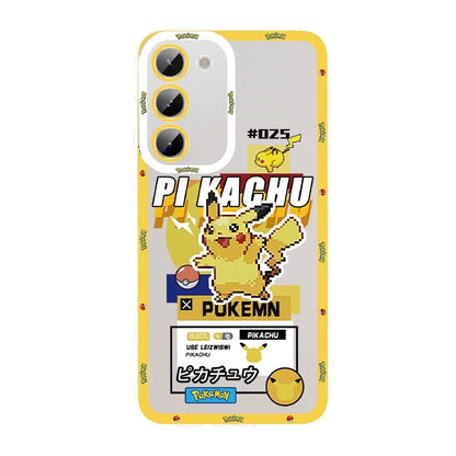Japan Cartoon Pokemon Game Pixel Version | Bulbasaur Charmander Squirtle Pikachu Eevee Gengar Mew Mewtwo - Phone Case Samsung Galaxy S26 S25 S24 S23 S22 S21 FE Ultra Edge