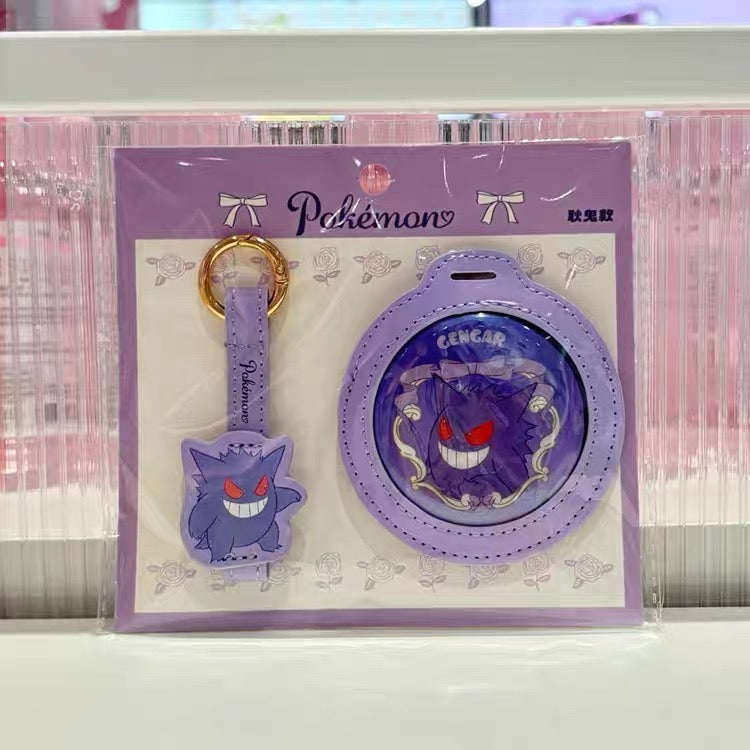 Pokemon X Miniso Pins with Cover Keychain | Pikachu Sylveon Gengar Piplup Rowlet - Anime Collectable Kawaii Item