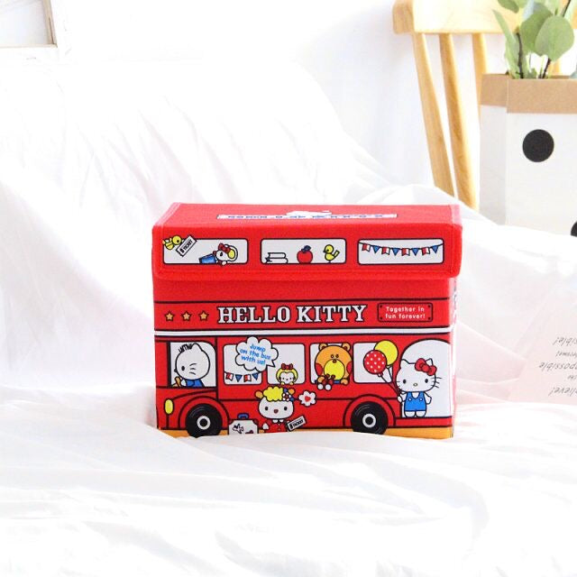 Japanese Cartoon Desert Food Car Storage Box with Cover | Hello Kitty My Melody Little Twin Stars Cinnamoroll Tuxedosam Sanrio Friends - Bedroom Girl Gift