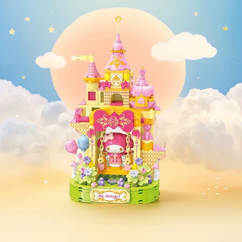 Top Toy x Sanrio Colorful Amusement Park Fair Rides | My Melody Happy Swings Castle - Building Blocks Toy Collections