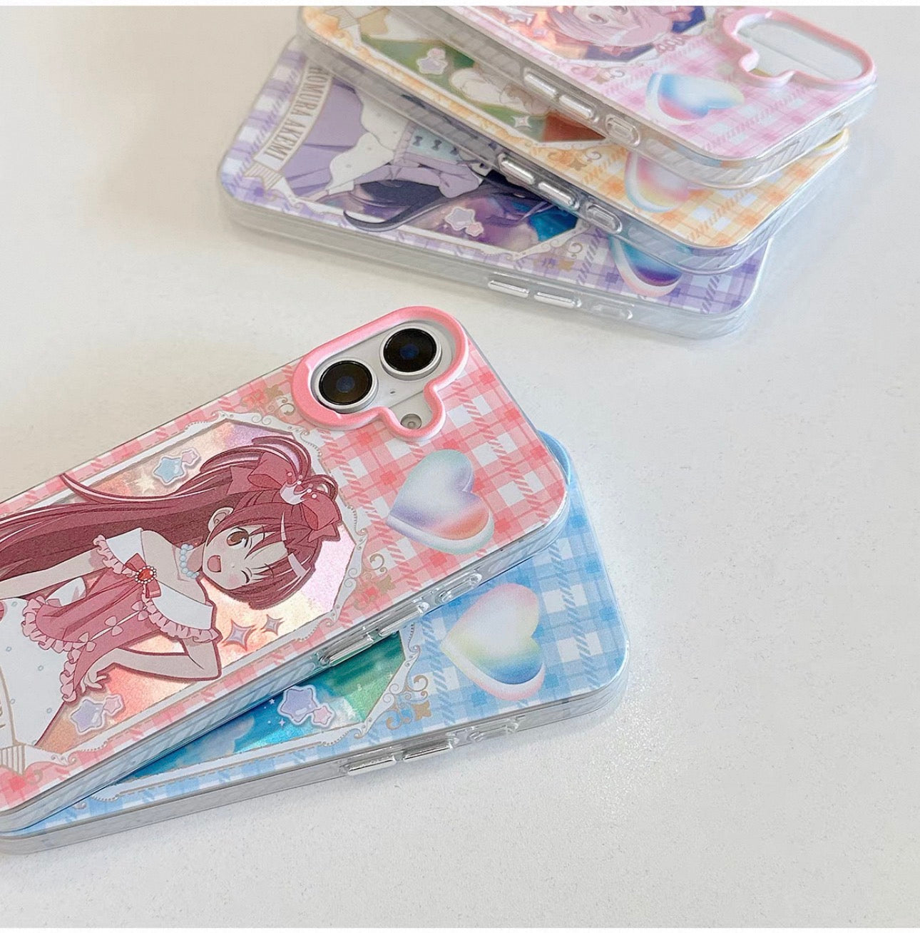 Japanese Cartoon Puella Magi Madoka Magica Laser Case | Madoka Miki Tomoe Sakura Akemi - iPhone Case PLUS SE2 11 12 13 14 15 16 16e 17 17e Pro Promax 12mini 13mini