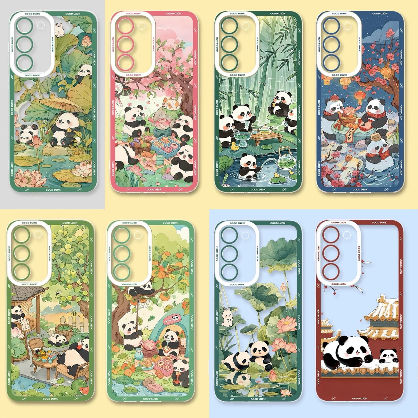 Cute Animal Panda | Season Times - Phone Case Samsung Galaxy S26 S25 S24 S23 S22 S21 FE Ultra Edge