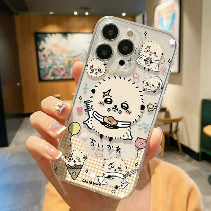 Japanese Cartoon Chiikawa Clean Case | Take Somethings Daily Chiikawa Hachiware Usagi Momonga Rakko 5 Styles - iPhone Case PLUS SE2 11 12 13 14 15 16 16e 17 17e Pro Promax 12mini 13mini