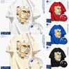 日本語アニメ ちいかわ カジュアルスタイルTシャツシリーズ | 栗まんじゅうの毎日 フロント&バック - かわいいファッションアイテム