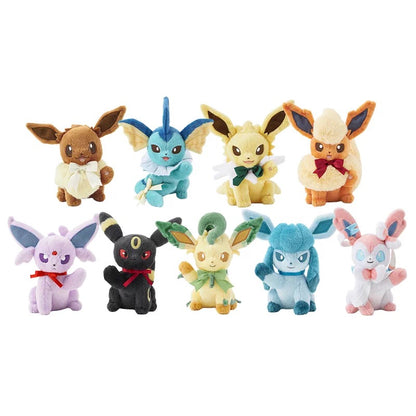 Japan Cartoon Pokemon Center Evolution Evolve Eevee Day Limited Version | Eevee Vaporeon Jolteon Flareon Espeon Umbreon Leafeon Glaceon Sylveon - Mascot Plush Doll  Kawaii Decoration
