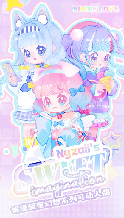 Simon Toys Nyzaii Sweet Imagination 1/12 ob11 11cm BJD Doll Ball Joint Doll - Collectible Toys Mystery Blind B