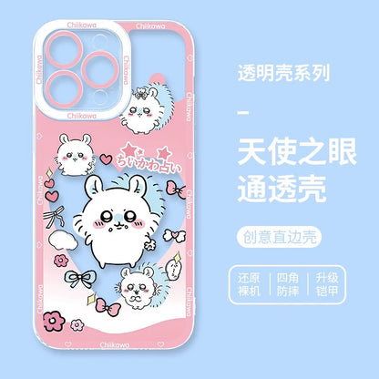 Japanese Cartoon Chiikawa Heart Shape Daily Version | Chiikawa Hachiware Usagi Momonga Kurimanju Rakko - iPhone Case PLUS SE2 XS XR X 11 12 13 14 15 16 16e 17 17e Pro Promax 12mini 13mini