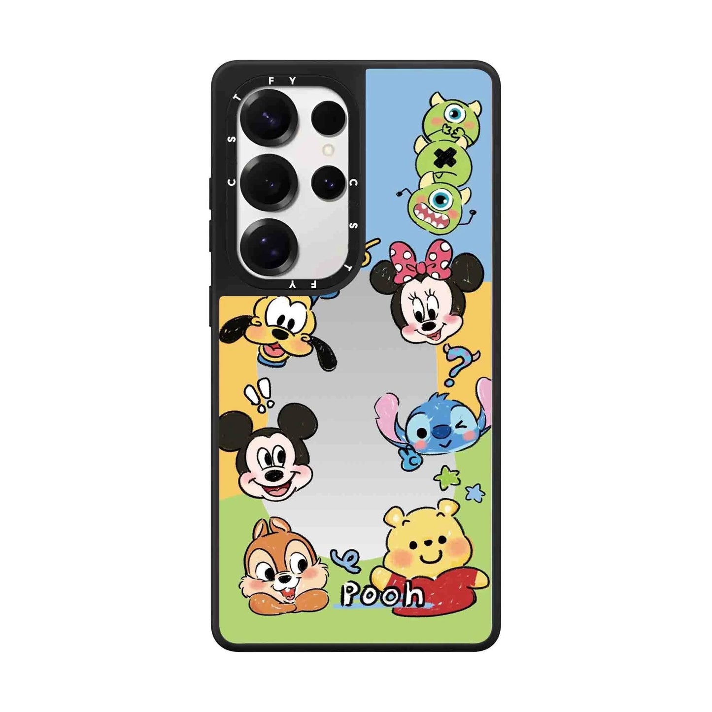 Cute Cartoon | Mirror Case Mickey Minnie Donald Winnie Stitch - Phone Case Samsung Galaxy S25 S24 S23 Ultra KawaiiGiftLand
