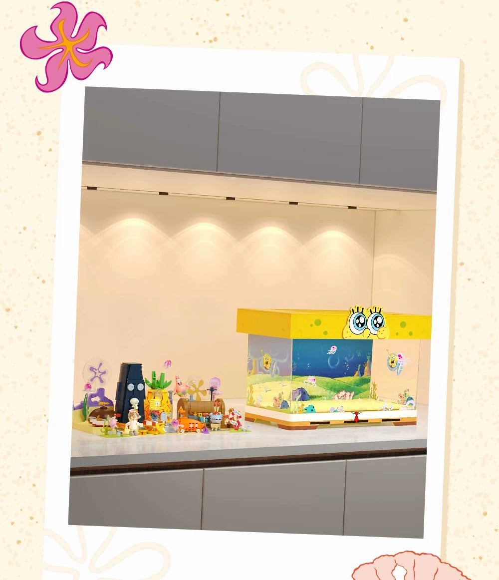 AreaX Spongebob Bikini Bottom | Large Display Fish Tank - Building Blocks Toy Collections