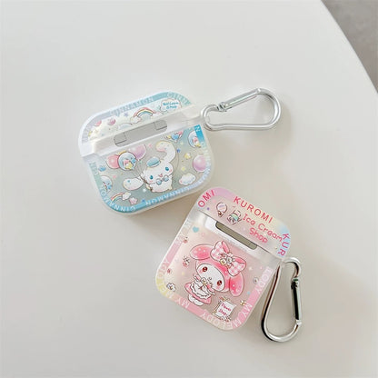 Japanese Cartoon Dreamy Pastel Colour Hello Kitty My Melody Kuromi Cinnamoroll Pompompurin AirPods AirPodsPro AirPods3 Case