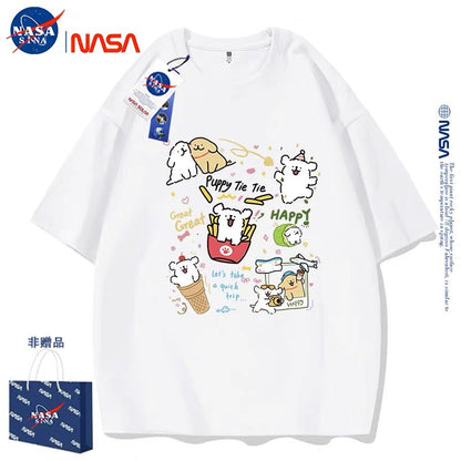 Cute Cartoon Doggie Maltese Puppy Style T-Shirt Series | Happy Puppy Tie Tie Part1 - Kawaii Fashion Items for Child & Adult