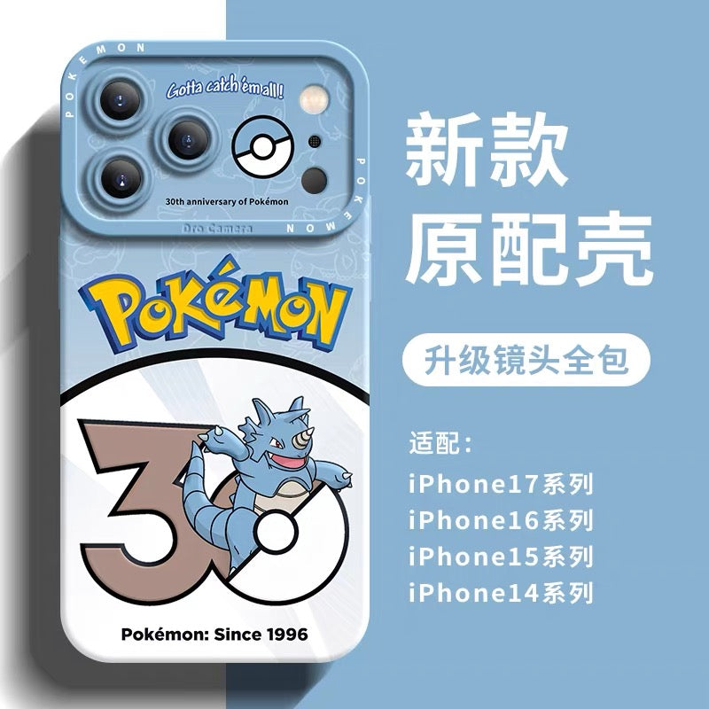 Japanese Cartoon Pokemon Silicone Case Pokemon 30 Anniversary Version Part6 | Machamp Rhydon Muk Cloyster Aerodactyl Hitmonchan Hitmonlee Kangaskhan 8 Styles - Phone Case Samsung Galaxy S26 S25 S24 S23 FE Ultra Edge