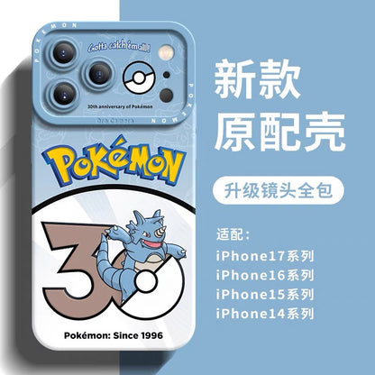 Japanese Cartoon Pokemon Silicone Case Pokemon 30 Anniversary Version Part6 | Machamp Rhydon Muk Cloyster Aerodactyl Hitmonchan Hitmonlee Kangaskhan 8 Styles - Phone Case Samsung Galaxy S26 S25 S24 S23 FE Ultra Edge