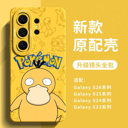Japanese Cartoon Pokemon Silicone Case | Pikachu Squirtle Bulbasaur Charmander Gengar Psyduck Snoriax Charizard  - Phone Case Samsung Galaxy S26 S25 S24 S23 FE Ultra Edge