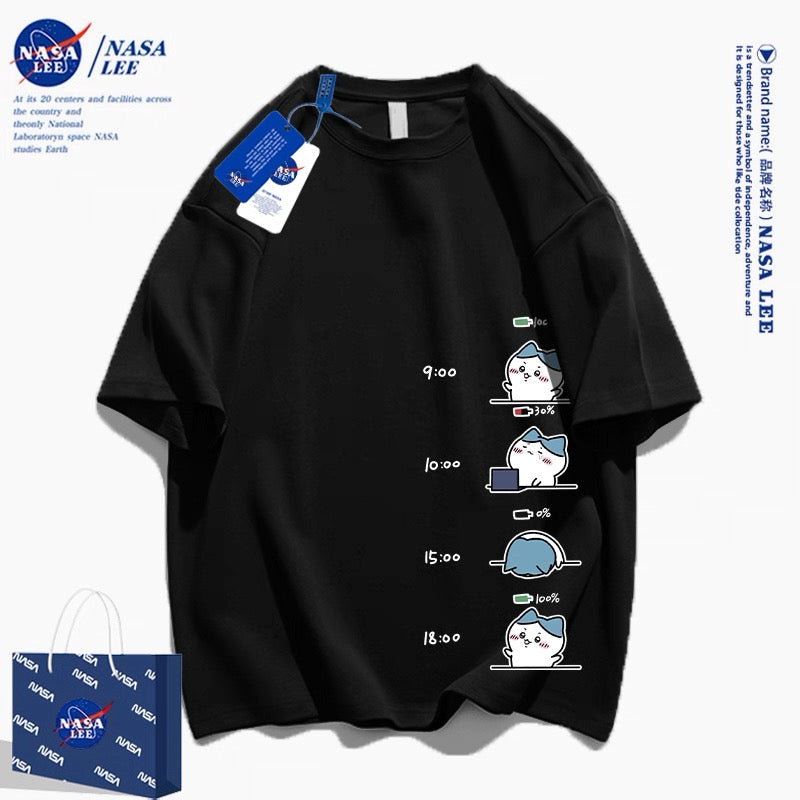 Japanese Cartoon ChiiKawa Casual Style T-Shirt Series | Hachiware Working Time - Kawaii Fashion Items