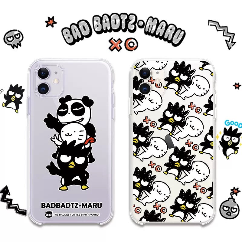 Japanese Cartoon iPhone Case with Strap | Bad Badtz Maru with friends yeah Full Screen - iPhone CasePhone Case  7 8 PLUS SE2 XS XR X 11 12 13 14 15 16 Pro Promax 12mini 13mini