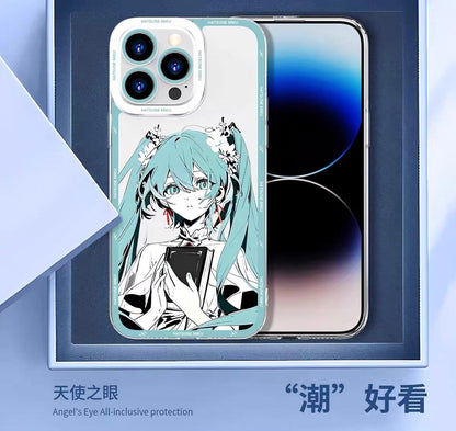 Japan Characters Miku Smile & Cute Version | 8 Styles - iPhone Case PLUS SE2 XS XR X 11 12 13 14 15 16 16e 17 17e Pro Promax 12mini 13mini