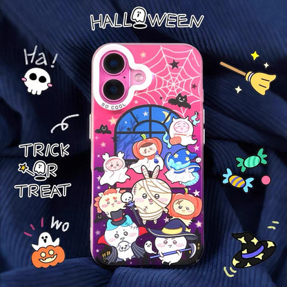 Japanese Cartoon Halloween Party Laser Case | ChiiKawa & Sanrio Group - Phone Case Samsung Galaxy S26 S25 S24 S23 S22 S21 FE Ultra Edge