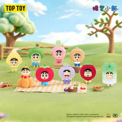 Crayon Shin-chan Mini Fruits & Veggies full set of vegetable costume figures in picnic scene