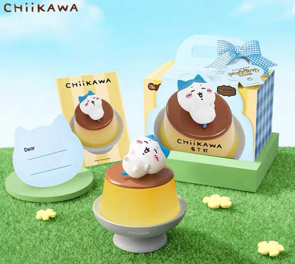 ChiiKawa | ChiiKawa Hachiware Usagi Cute Plastic Mini Figure on Pudding Night Light - Kawaii items Room Decoration