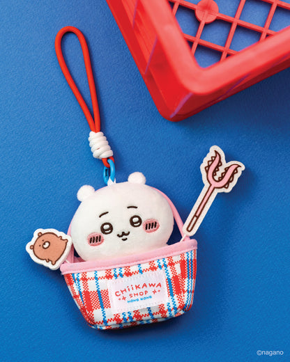ChiiKawa Red-White-Blue Bag Limited Series | ChiiKawa Hachiware Usagi Momonga Shisa Crab in Bag Cute Plush Doll Keychain - Kawaii items Room Decoration Doll