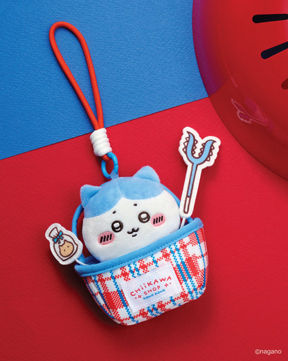ChiiKawa Red-White-Blue Bag Limited Series | ChiiKawa Hachiware Usagi Momonga Shisa Crab in Bag Cute Plush Doll Keychain - Kawaii items Room Decoration Doll