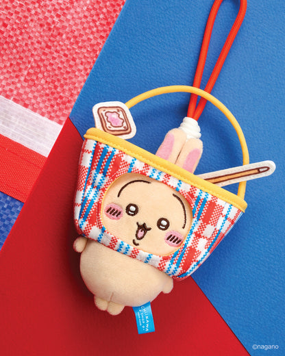 ChiiKawa Red-White-Blue Bag Limited Series | ChiiKawa Hachiware Usagi Momonga Shisa Crab in Bag Cute Plush Doll Keychain - Kawaii items Room Decoration Doll