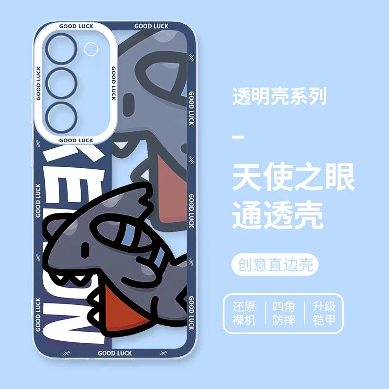 Japan Cartoon Pokemon Fatty Cute Drawing | Pikachu Gengar Squirtle Psyduck Bulbasaur Charmander Eevee Gible - Phone Case Samsung Galaxy S26 S25 S24 S23 S22 S21 FE Ultra