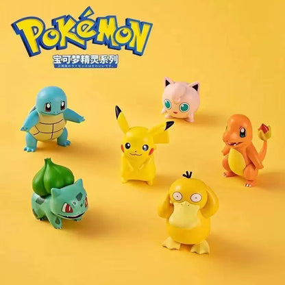 Japan Cartoon Pokemon Simple Figure Series Part 1 | Pikachu Bulbasaur Charmander Squirtle Jigglypuff Psyduck - Figure Kawaii Decoration KawaiiGiftLand