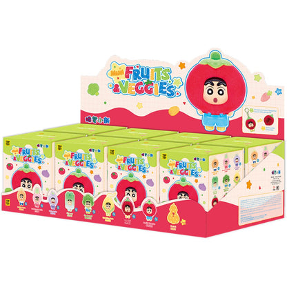 Crayon Shin-chan Mini Fruits & Veggies display case with 8 blind boxes