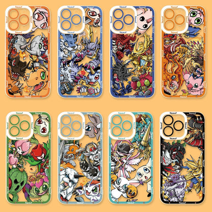 Anime Digimon Digital Monster Evolution Verison | Agumon Gabumon Tentomon Piyomon Palmon Gomamon Tailmon - iPhone Case PLUS SE2 XS XR X 11 12 13 14 15 16 16e 17 17e Pro Promax 12mini 13mini