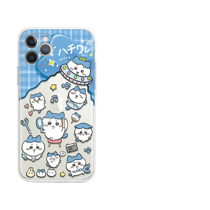 Japanese Cartoon ChiiKawa Hachiware Usagi UFO Clear - iPhone Case 11 12 13 14 15 16 Pro Promax