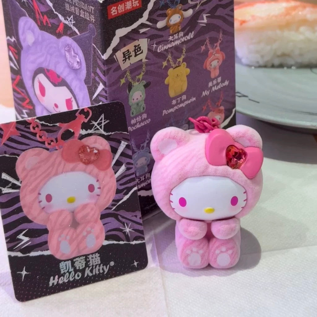 Miniso Sanrio Characters Gem Forest Animals Keychain | Hello Kitty My Melody Kuromi Cinnamoroll Pompompurin Pochacco - Collectable Toys Mystery Blind Box