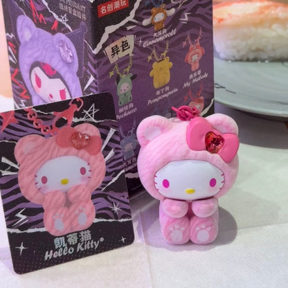 Miniso Sanrio Characters Gem Forest Animals Keychain | Hello Kitty My Melody Kuromi Cinnamoroll Pompompurin Pochacco - Collectable Toys Mystery Blind Box