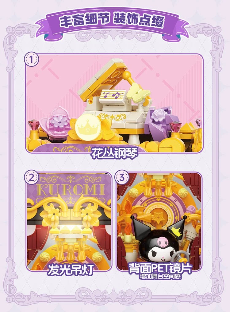 Top Toy x Sanrio Opera Theme | Kuromi Midnight Opera - Building Blocks Toy Collections