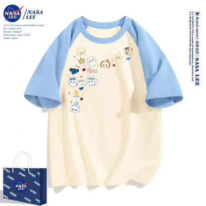 Japanese Cartoon ChiiKawa Casual Style T-Shirt Series | Chiikawa Hachiware Usagi Momonga Kurimanju Shisa Fun Drawing Style 2 - Kawaii Fashion Items