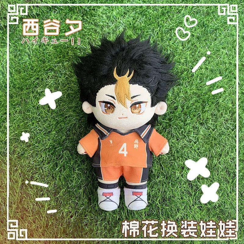 Japanese Anime Haikyu!! Cotton Plush Doll | Nishinoya Yu Cute Kawaii 20cm Doll Can Change Outfits - Cute Kawaii Item