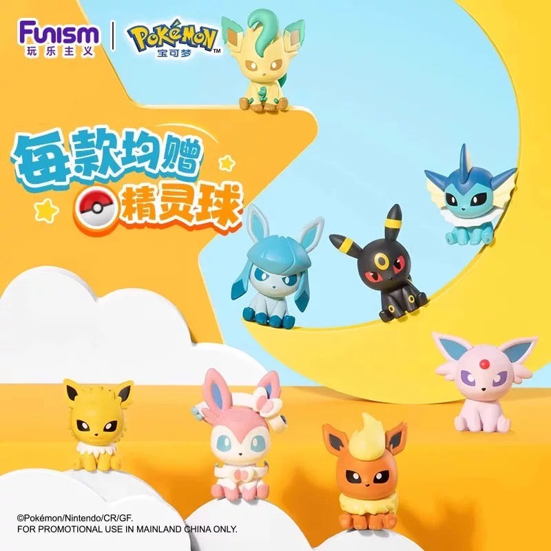 Japan Cartoon Pokemon Little Adventures Part 2 Eevee Evolution with PokeBall | Eevee Vaporeon Jolteon Flareon Espeon Umbreon Leafeon Glaceon Sylveon - Mascot Plush Doll  Kawaii Decoration