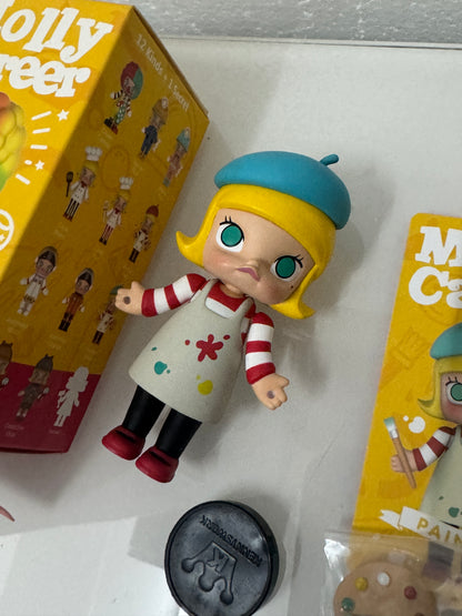 Kenny Wong Molly Characters | Molly Career Painter - Retired Rare Toy Collection Mystery Blind Box