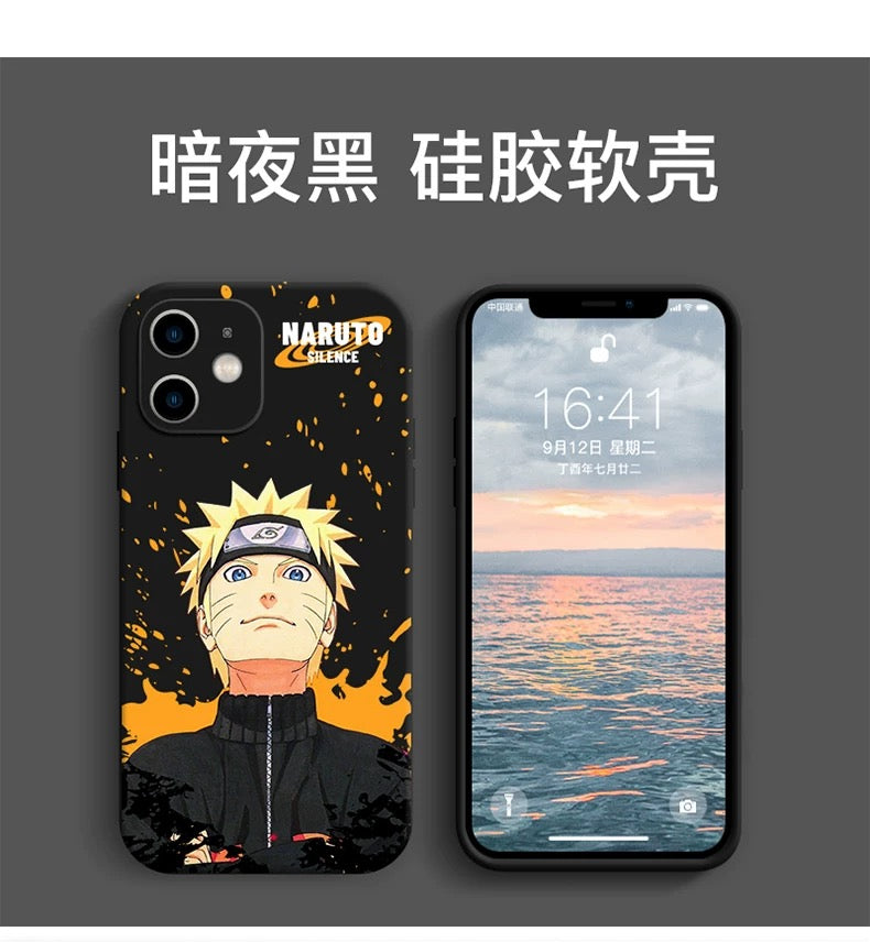 Japanese Anime Naruto Ninja | Black Case Naruto - iPhone Case 7 8 PLUS XS XR X 11 12 13 14 15 16 Pro Promax SE3 SE2 mini KawaiiGiftLand